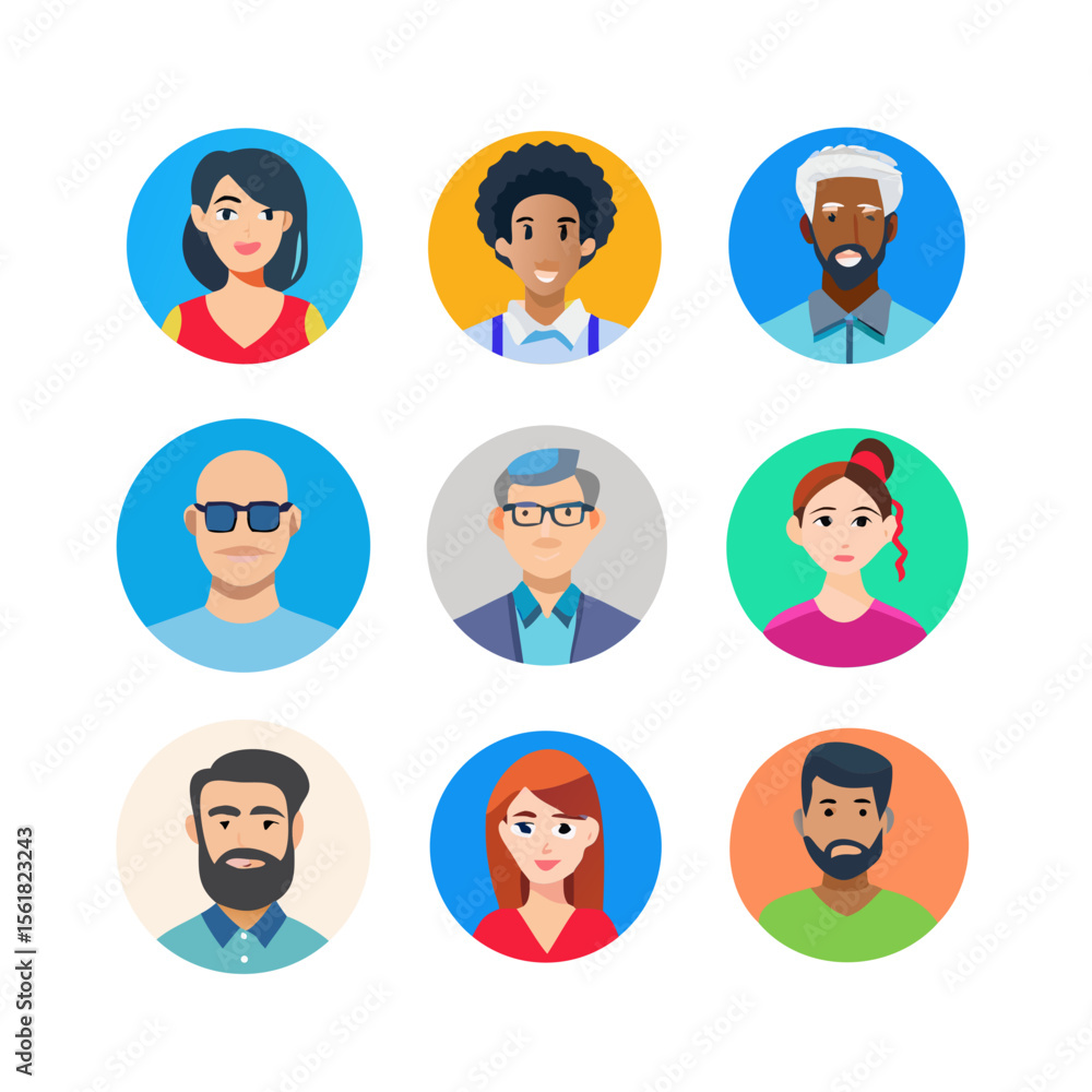 Diverse Avatar Icon set Diverse Avatar Icon set