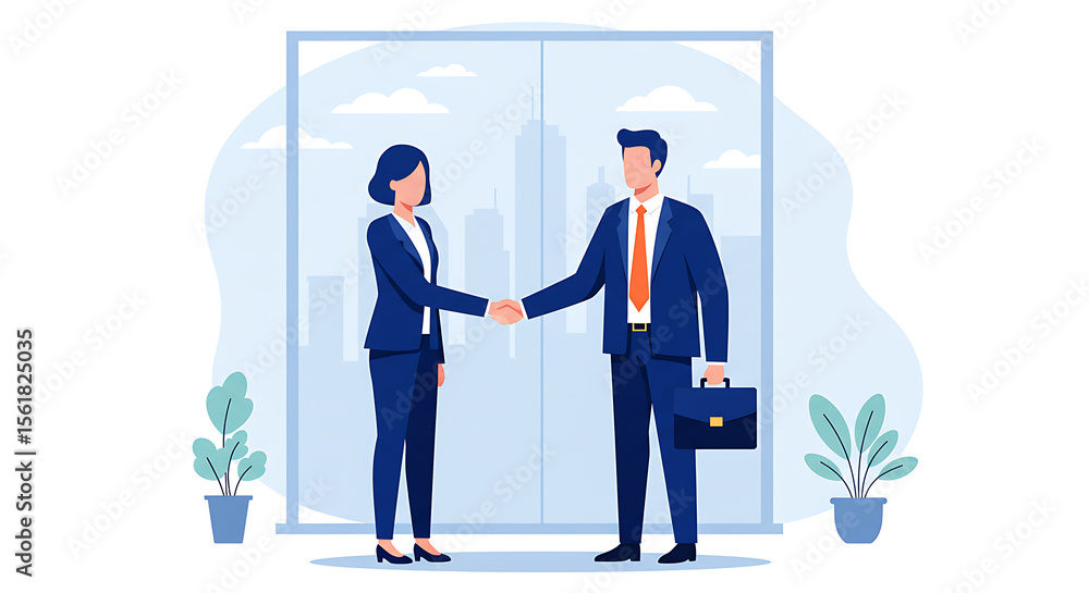 Fototapeta premium two businessmen shaking hands