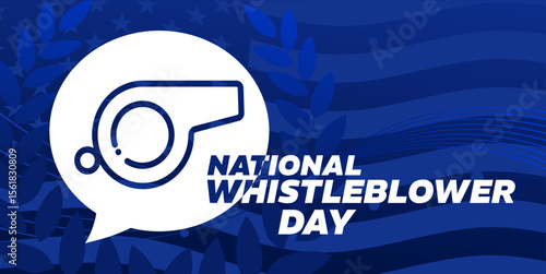 National Whistleblower Day – poster, banner, card – vector illustration