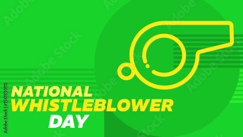 National Whistleblower Day – poster, banner, card – vector illustration