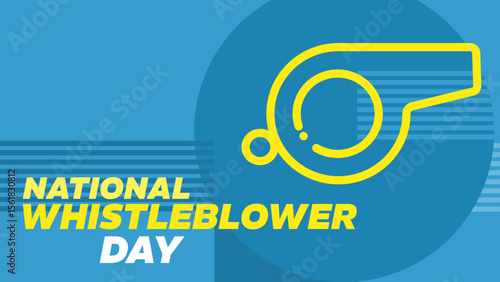 National Whistleblower Day – poster, banner, card – vector illustration