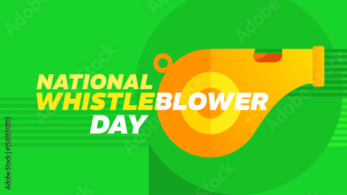 National Whistleblower Day – poster, banner, card – vector illustration