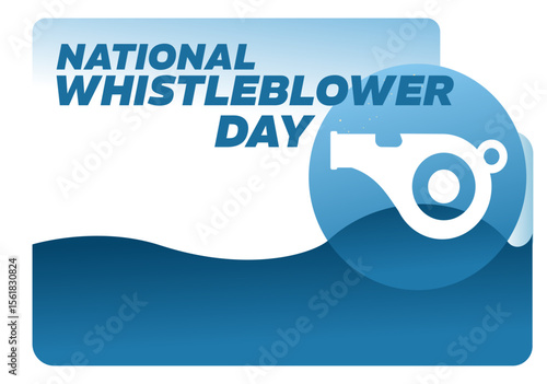 National Whistleblower Day – poster, banner, card – vector illustration