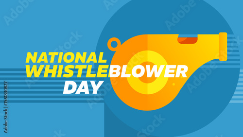 National Whistleblower Day – poster, banner, card – vector illustration