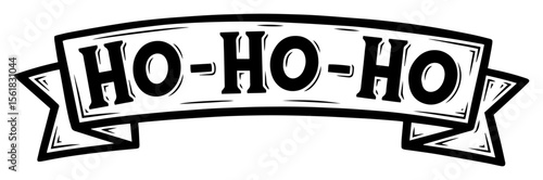ho-ho-ho christmas banner vector
