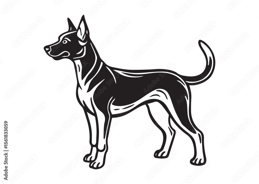 Dog Silhouette, Dog Vector, Dog Icon Illustration Dog Silhouette, Dog Vector, Dog Icon Illustration
