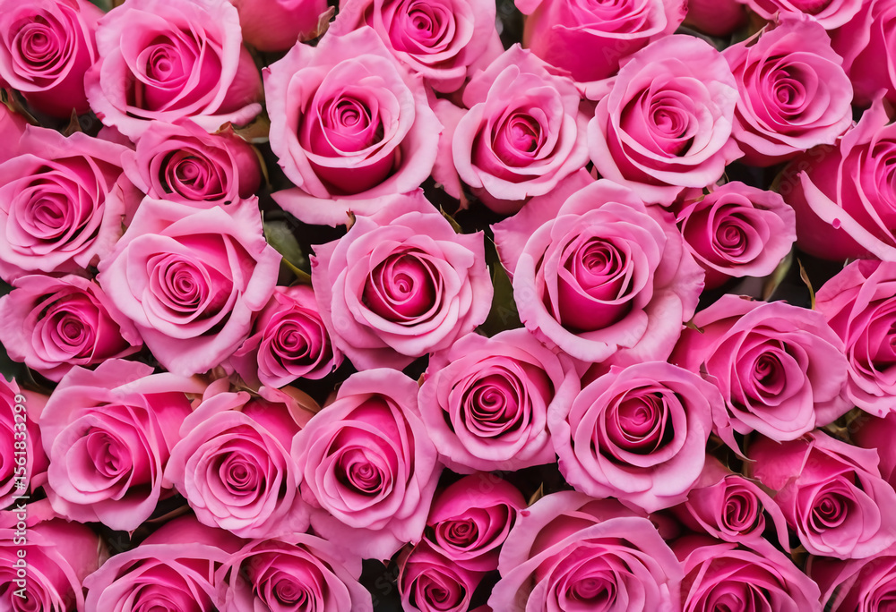 Vibrant pink roses create a beautiful tapestry of color in a serene garden. The gentle sunlight enhances their rich hues, inviting admiration from anyone passing by Generative AI Vibrant pink roses create a beautiful tapestry of color in a serene garden. The gentle sunlight enhances their rich hues, inviting admiration from anyone passing by Generative AI