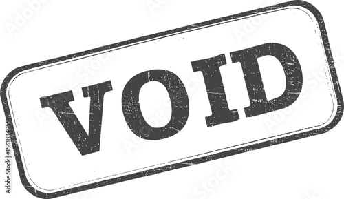 Gray "VOID" Grunge Stamp - AI Generative
