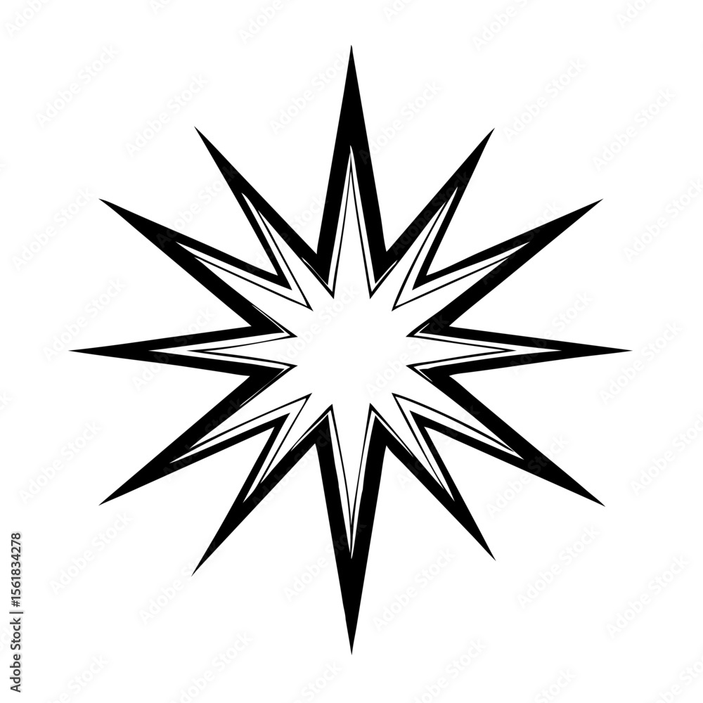 Obraz premium Starburst with Sharp Points 