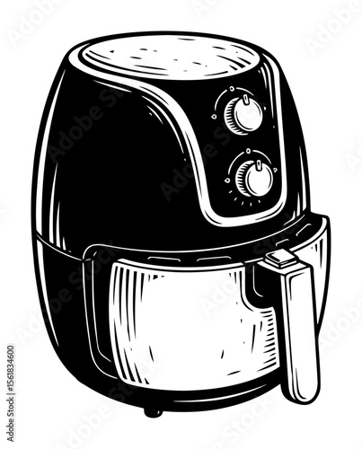 air fryer vector illustration