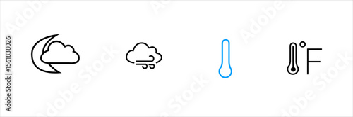 sun clouds rain lightning temperature snow moon wind rainbow thunderstorm fog hail heat cold thermometer night day showers sunset dawn umbrella celsius scale fahrenheit scale