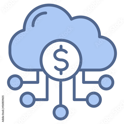 Digital Currency Blue Icon