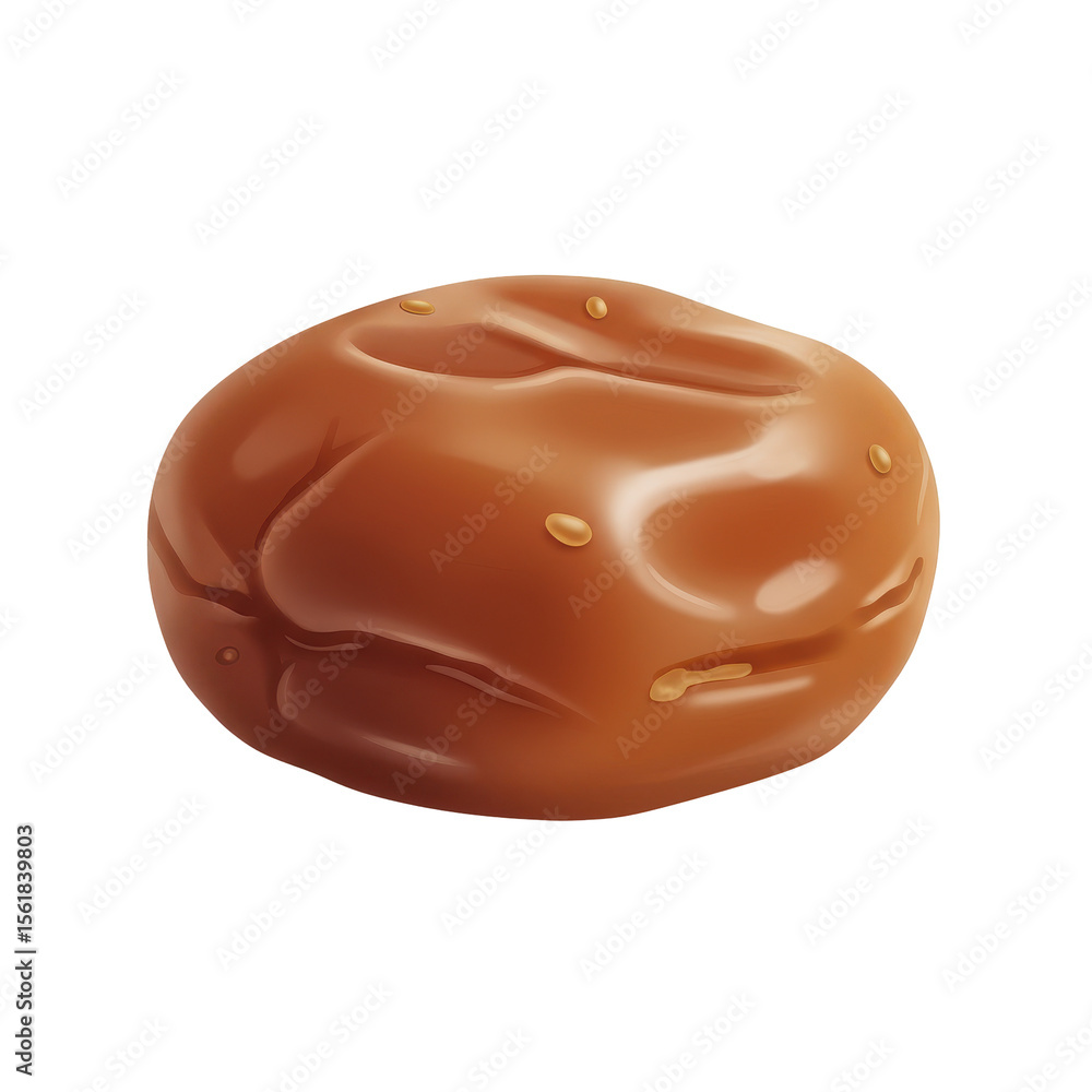 Obraz premium Close-up of a Single, Detailed Raisin with Natural Texture