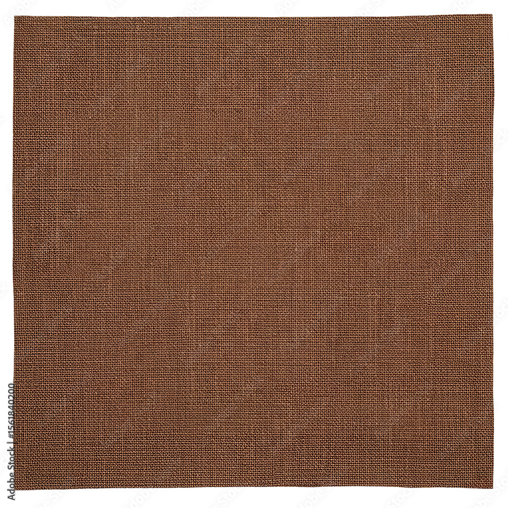 Fototapeta premium Detailed Close-up of a Rustic Copper-Brown Woven Fabric Texture