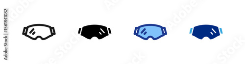 Ski Goggles icons set.eps