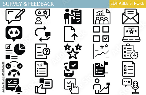 Boost Efficiency with Editable Business Management Vector Icons