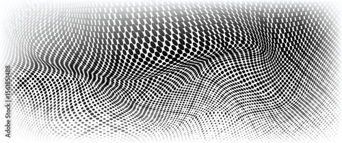 Half tone gradient. Dotted gradient, fine dot spraying and halftone dotted background seamless horizontal geometric pattern vector template set. vector illustration