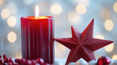 Christmas, decoration, candles ,stars