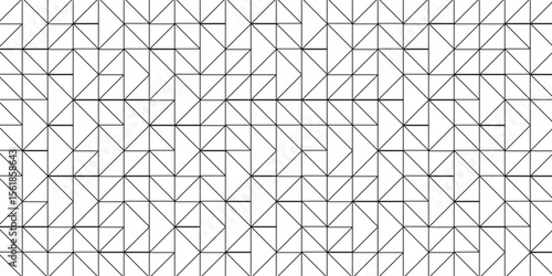 Editable seamless geometric pattern tile with white and grey background