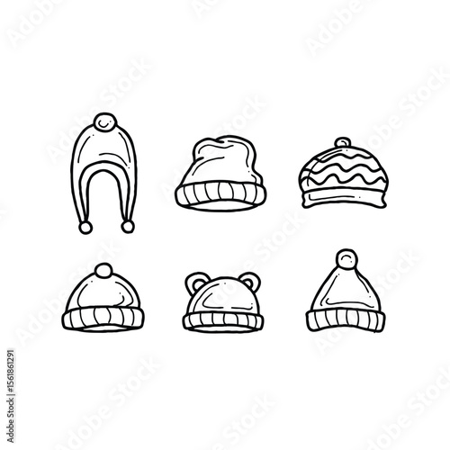 Cartoon winter hats