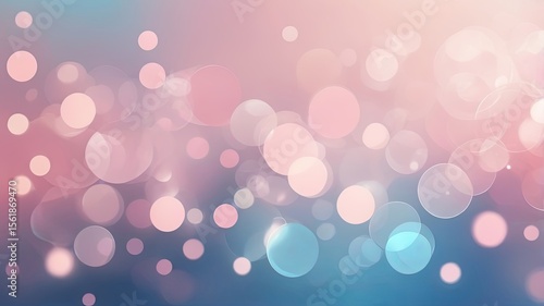 Blurry bokeh lights in soft and blue tones, background
