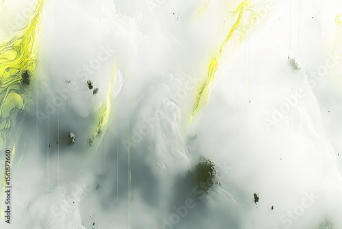 Abstract, ethereal, swirling liquid colors