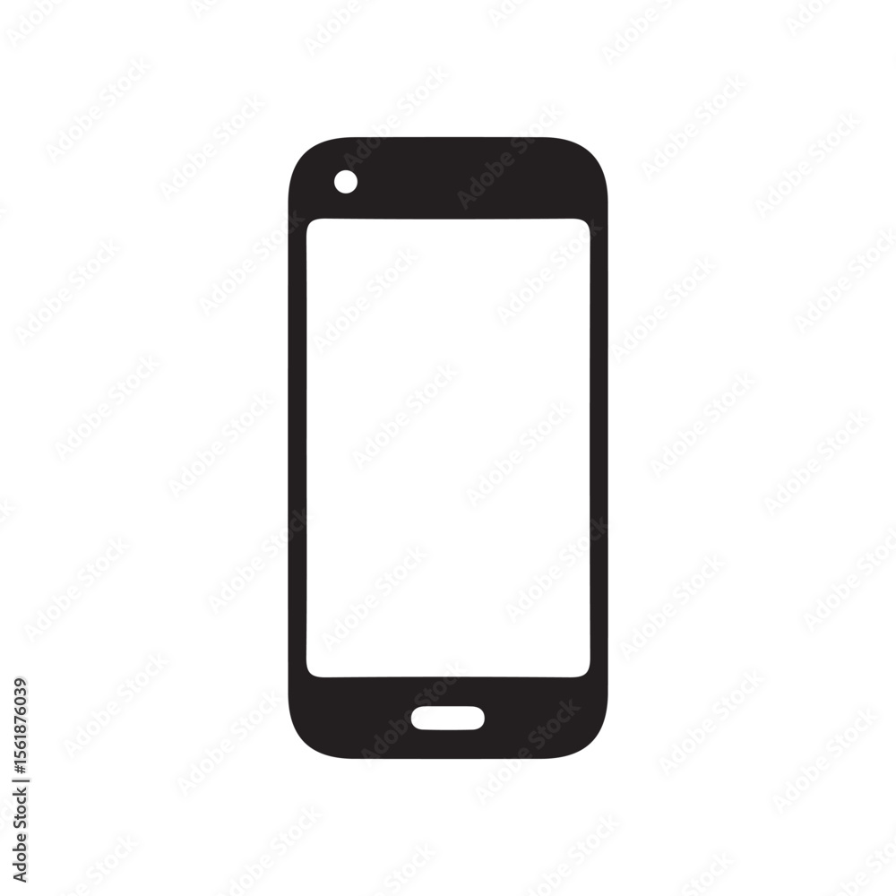 black smartphone isolated on white black smartphone isolated on white