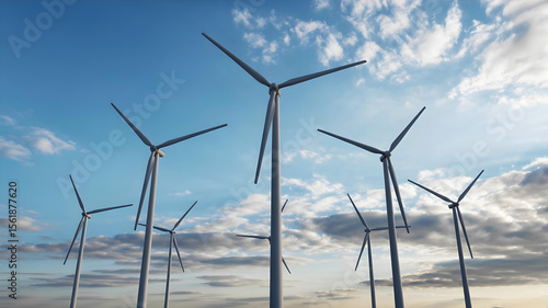 Wallpaper Mural A wind turbine stands symmetrically against a clear blue sky, emphasizing clean energy and minimalist design.
 Torontodigital.ca