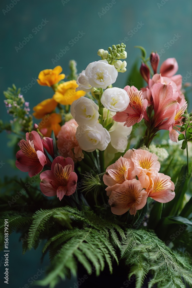 custom made wallpaper toronto digitalVibrant floral arrangement with alstroemeria and ranunculus