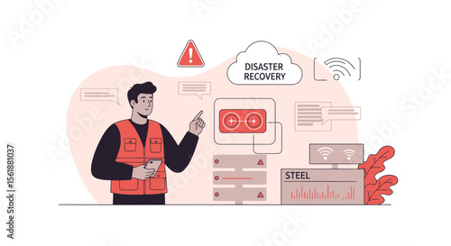 Disaster Recovery System Management By It Professional With Modern Technology