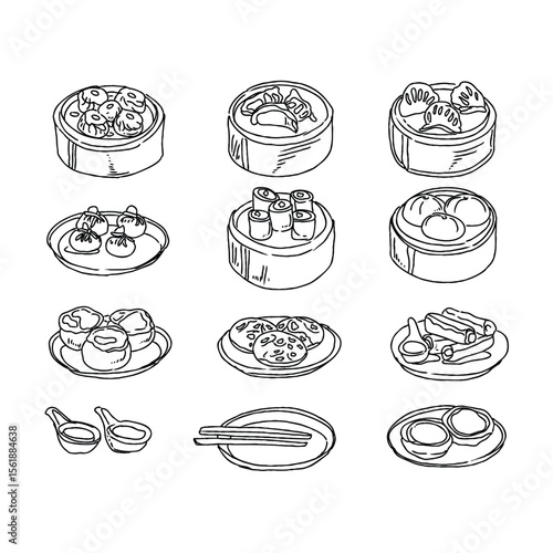 Various Steamed Food Dishes