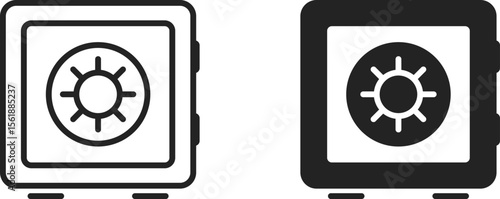 Safe vault for security, banking and finance icon vector design