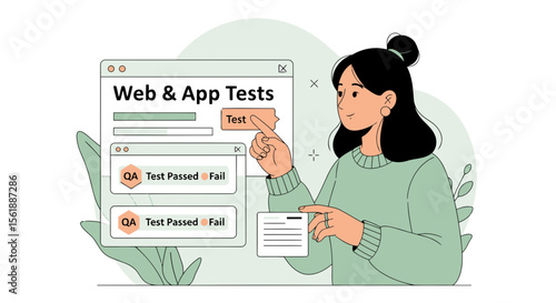 Quality Assurance Expert Conducting Web And Application Testing For Flawless Performance