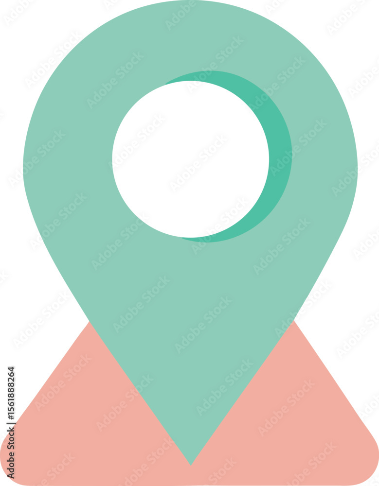 Minimal Map Pin Outline – Pastel Line Art for Direction, Route Planning, or GPS Minimal Map Pin Outline – Pastel Line Art for Direction, Route Planning, or GPS