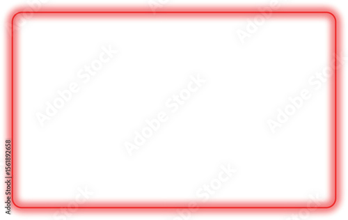 Free Download glowing red rectangular border with soft neon effect  in minimal design	 - GFXLoad