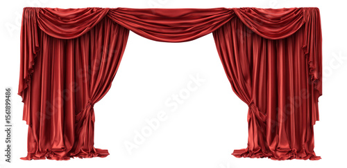 Red curtain evokes sense of grandeur