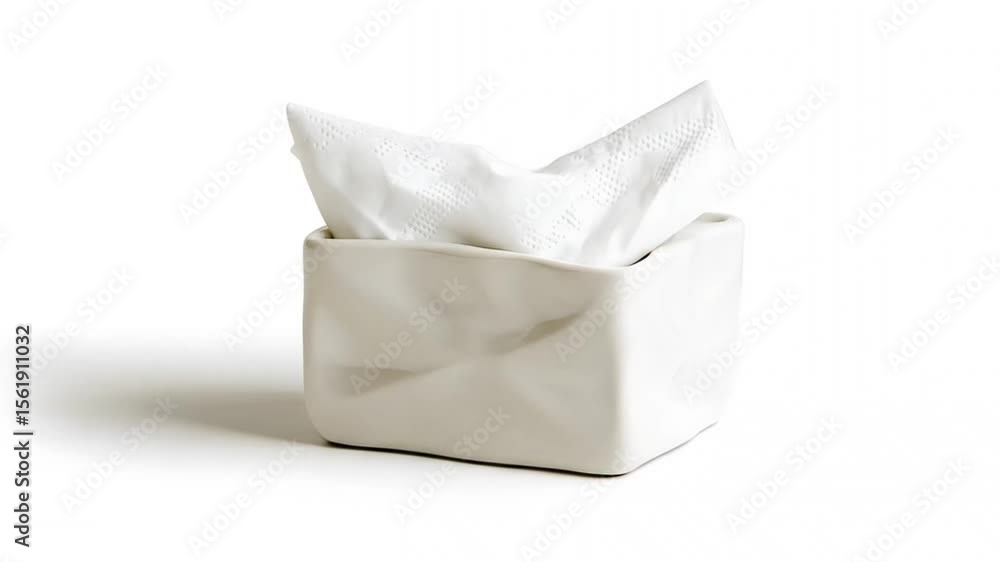 White minimalist tissue box White minimalist tissue box