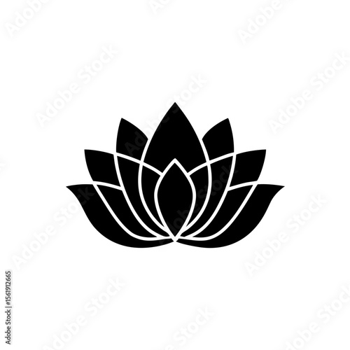 creative details Outline silhouette lotus icon sign vector