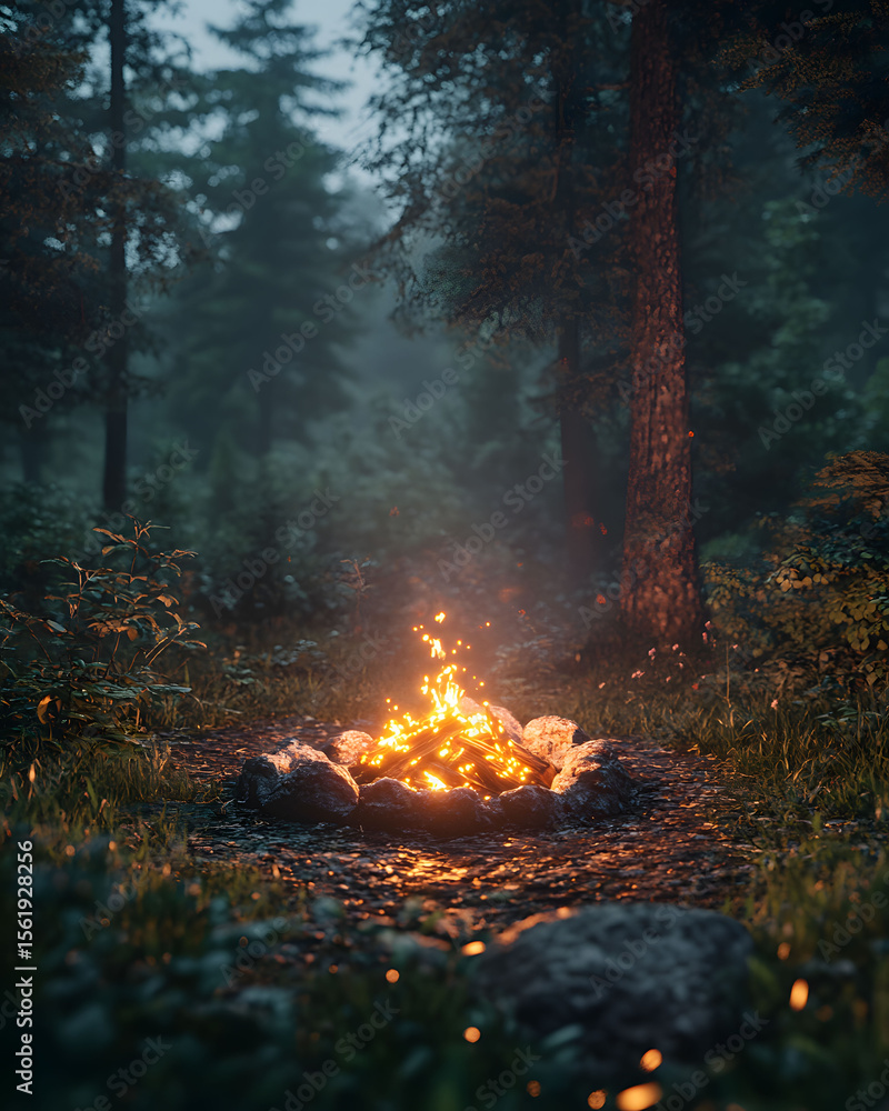 Misty Forest Campfire A Serene Nature Escape Misty Forest Campfire A Serene Nature Escape