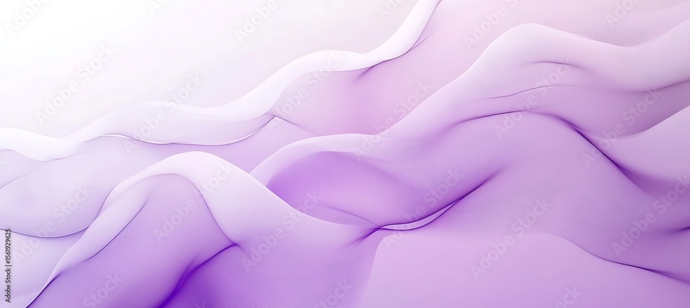 Obraz premium Soft Lavender Geometric Waves Flowing Across a Monochrome Purple Surface in This Elegant and Minimal Abstract Background