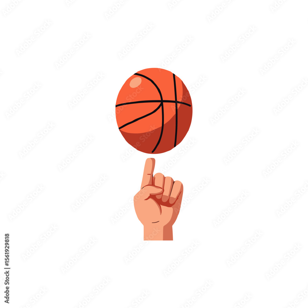 Naklejka premium basketball player with ball