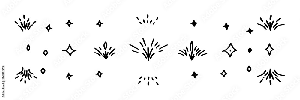 Hand-drawn Sparkles & Burst Collection: Design Elements Hand-drawn Sparkles & Burst Collection: Design Elements