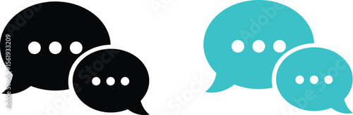 Conversation icons representing communication messaging chatting and dialogue