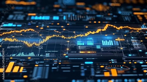 Digital Financial Graph Data Visualization