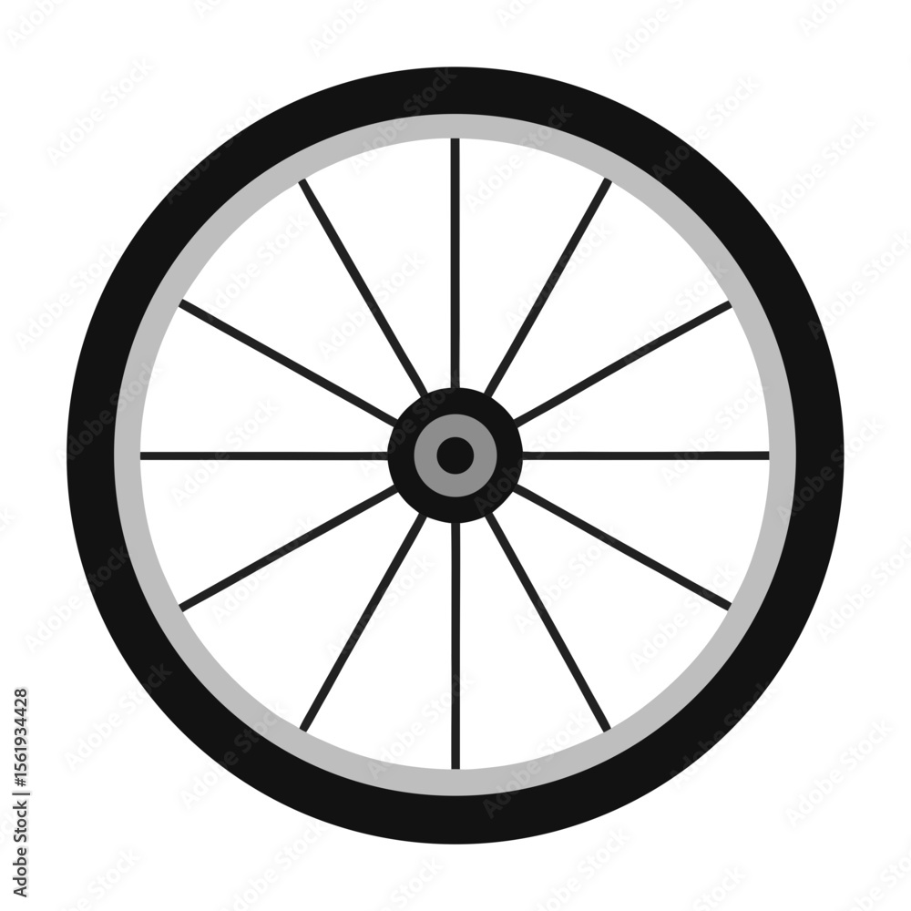 Fototapeta premium wheel on a white background