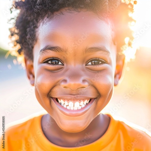 Wallpaper Mural Closeup portrait of a smiling beautiful african american little girl 
 Torontodigital.ca