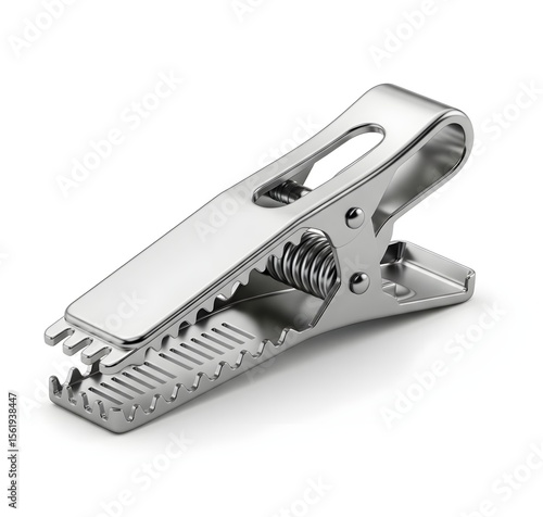 High-Quality Metal Clothing Clip Isolated