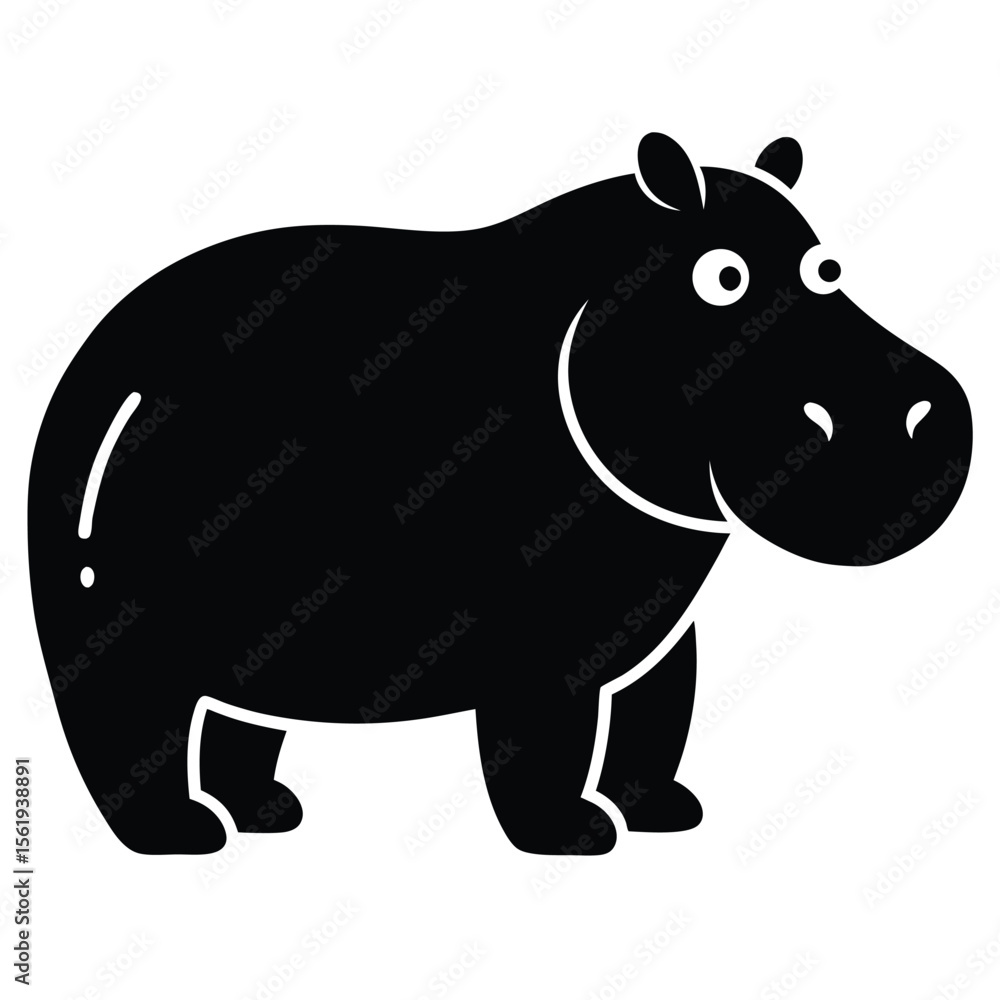 Obraz premium Cute Hippo Illustration