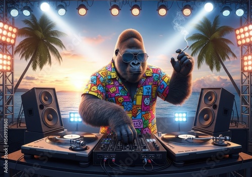 Gorilla DJ in action