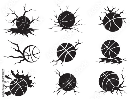 SMASHING BASKETBALL SILHOUETTE
